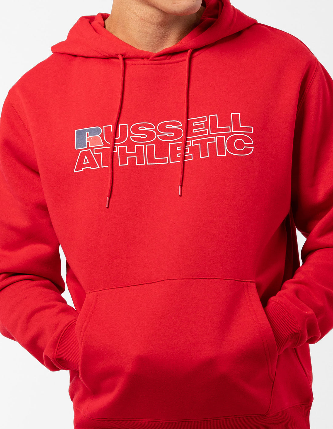 Pánské Mikina s Kapucí Russell Athletic Modern Logo Červené | ZQA-506197
