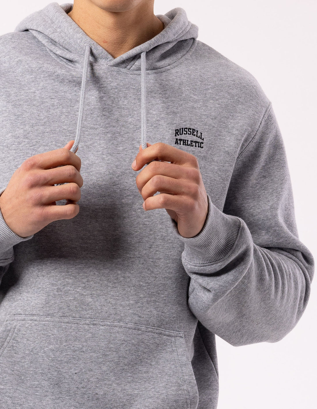 Pánské Mikina s Kapucí Russell Athletic Originals Small Arch Šedé | IHT-871463