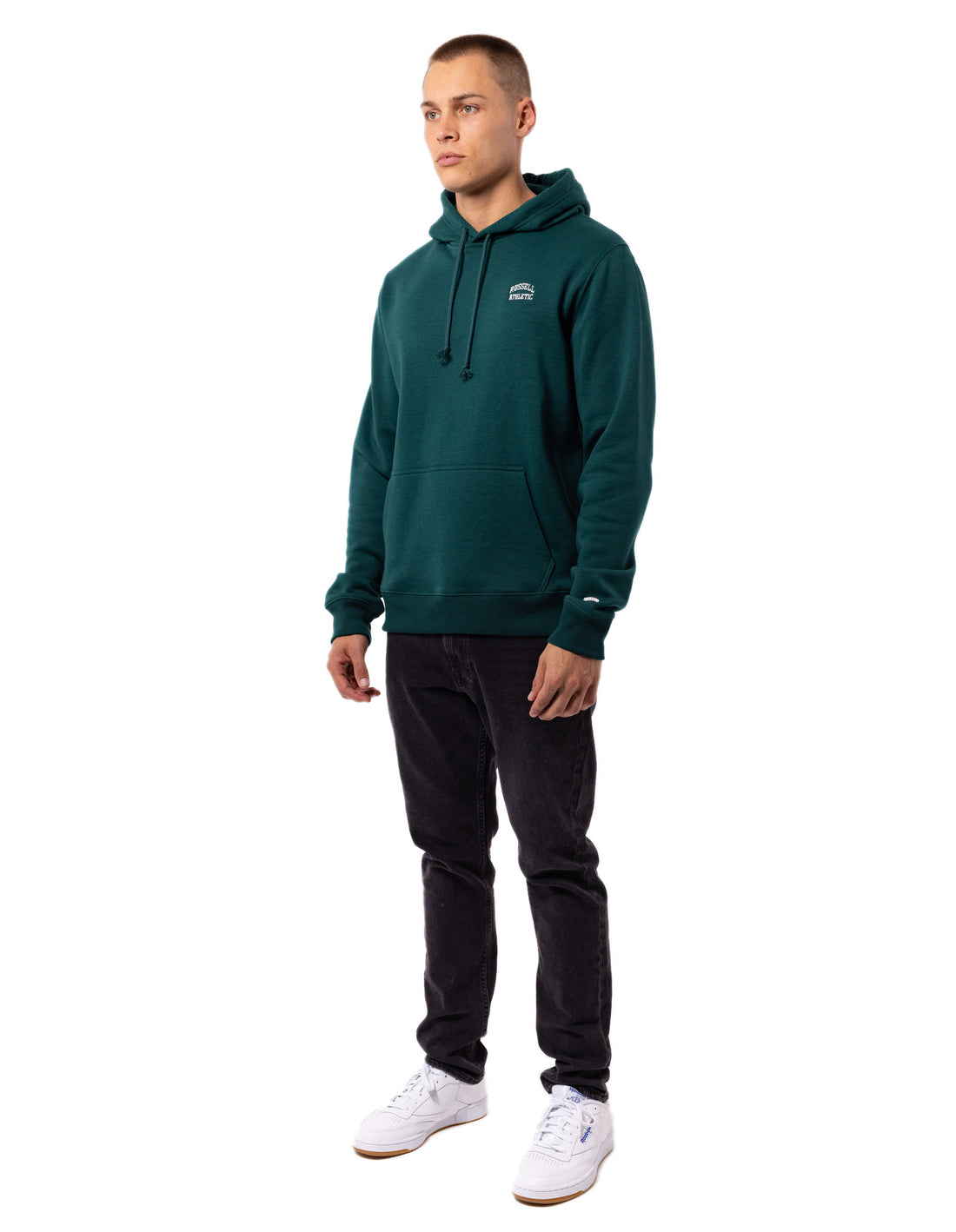 Pánské Mikina s Kapucí Russell Athletic Originals Small Arch Zelene | HXL-621347