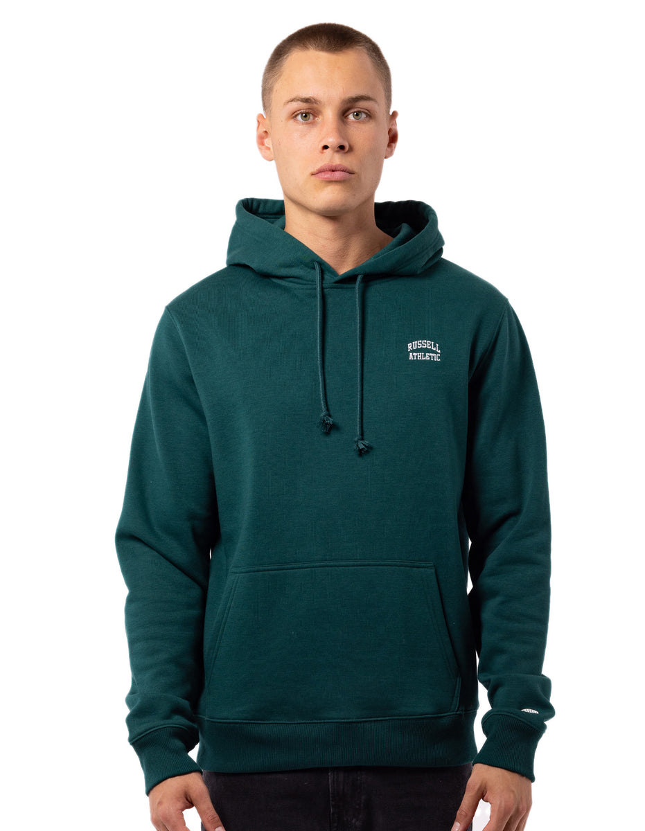 Pánské Mikina s Kapucí Russell Athletic Originals Small Arch Zelene | HXL-621347