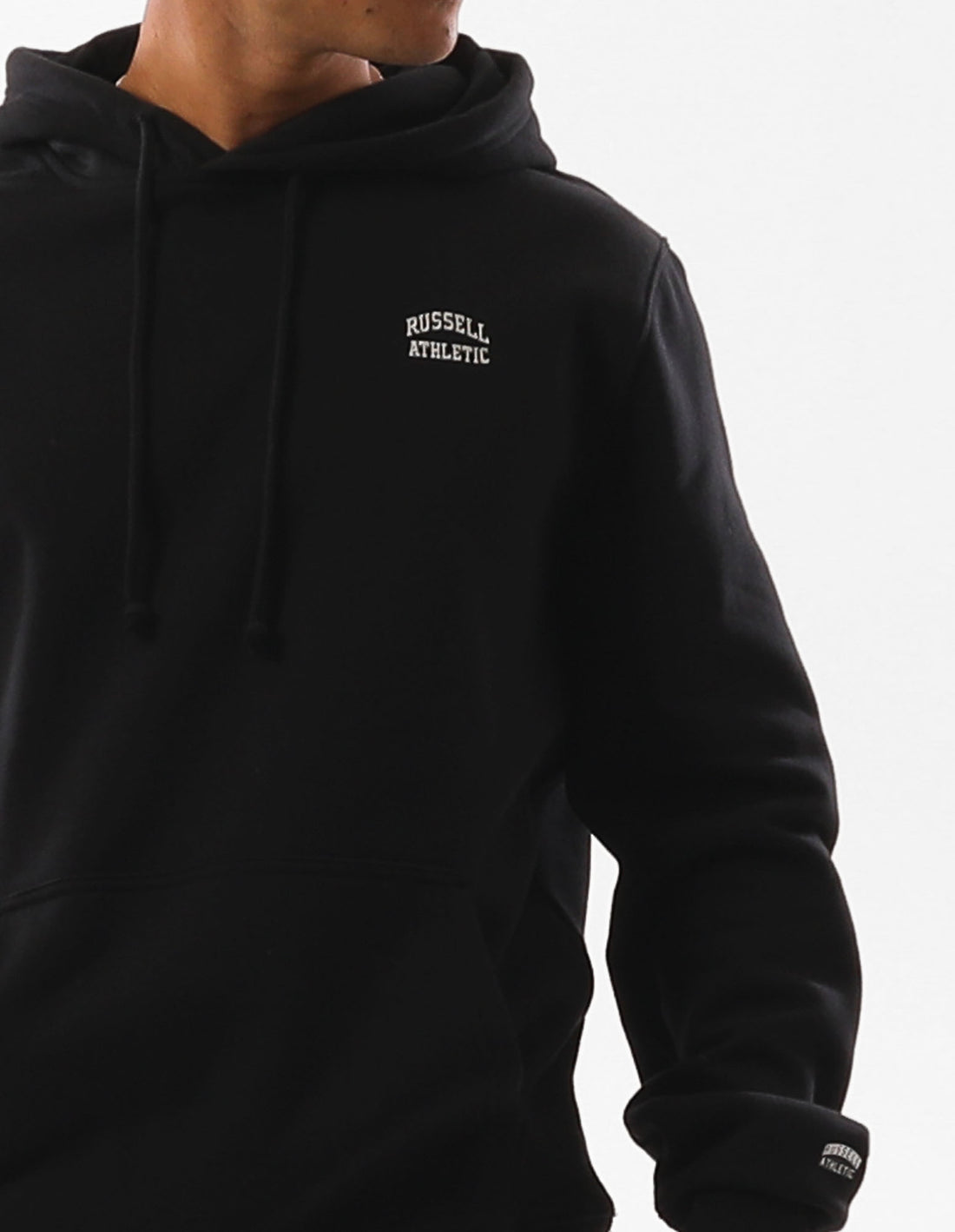 Pánské Mikina s Kapucí Russell Athletic Originals Small Arch Černé | VDZ-891746