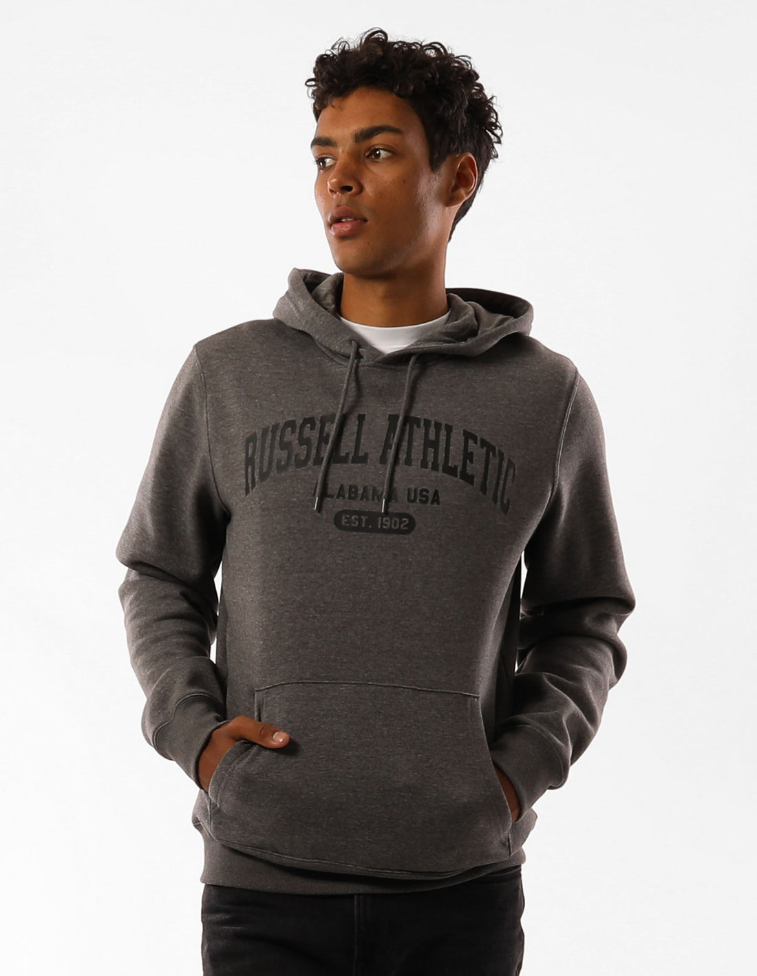 Pánské Mikina s Kapucí Russell Athletic Originals Heritage Tmavě Šedé | WNI-759130