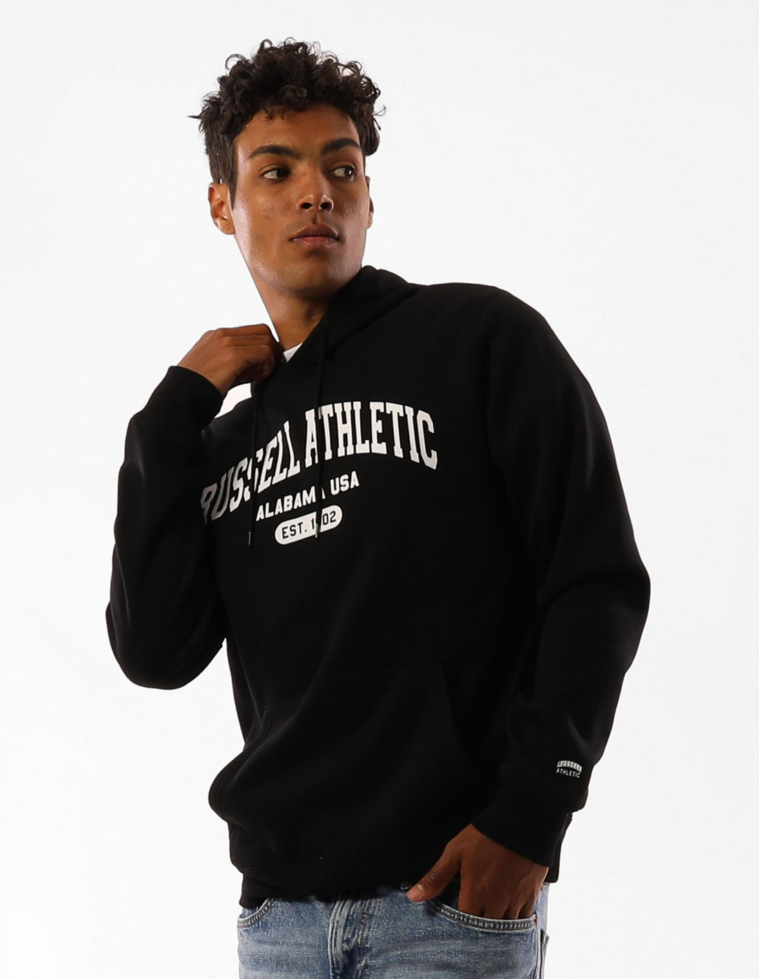 Pánské Mikina s Kapucí Russell Athletic Originals Heritage Černé | TPS-803946