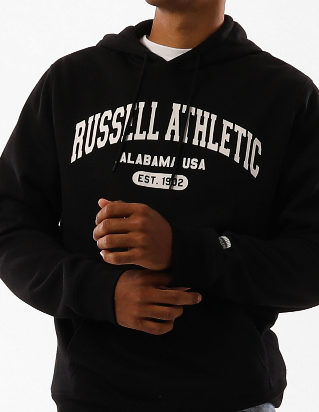 Pánské Mikina s Kapucí Russell Athletic Originals Heritage Černé | TPS-803946