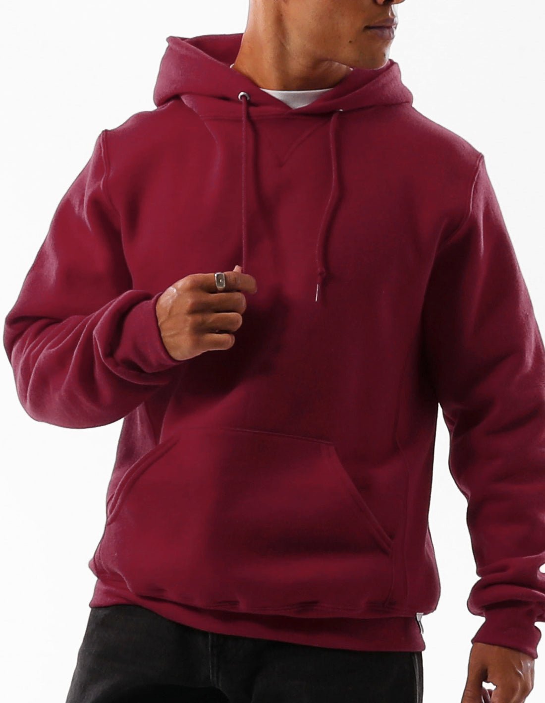 Pánské Mikina s Kapucí Russell Athletic Unisex Dri Vínové | IRF-394621