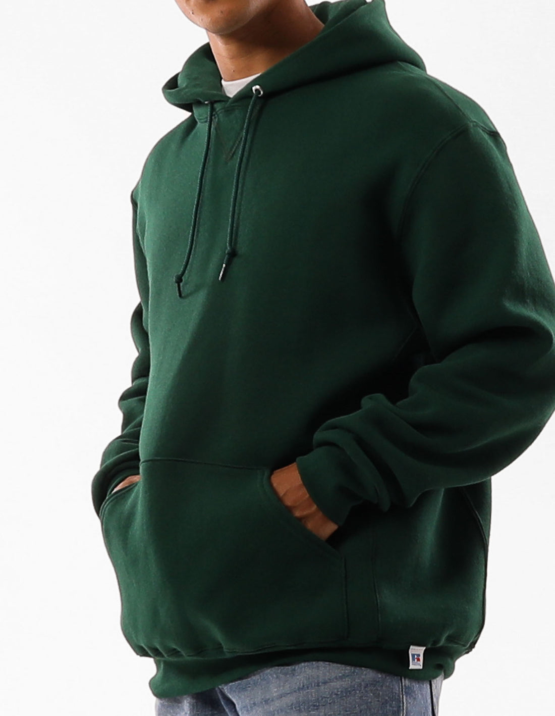 Pánské Mikina s Kapucí Russell Athletic Unisex Dri Tmavě Zelene | OYT-306827
