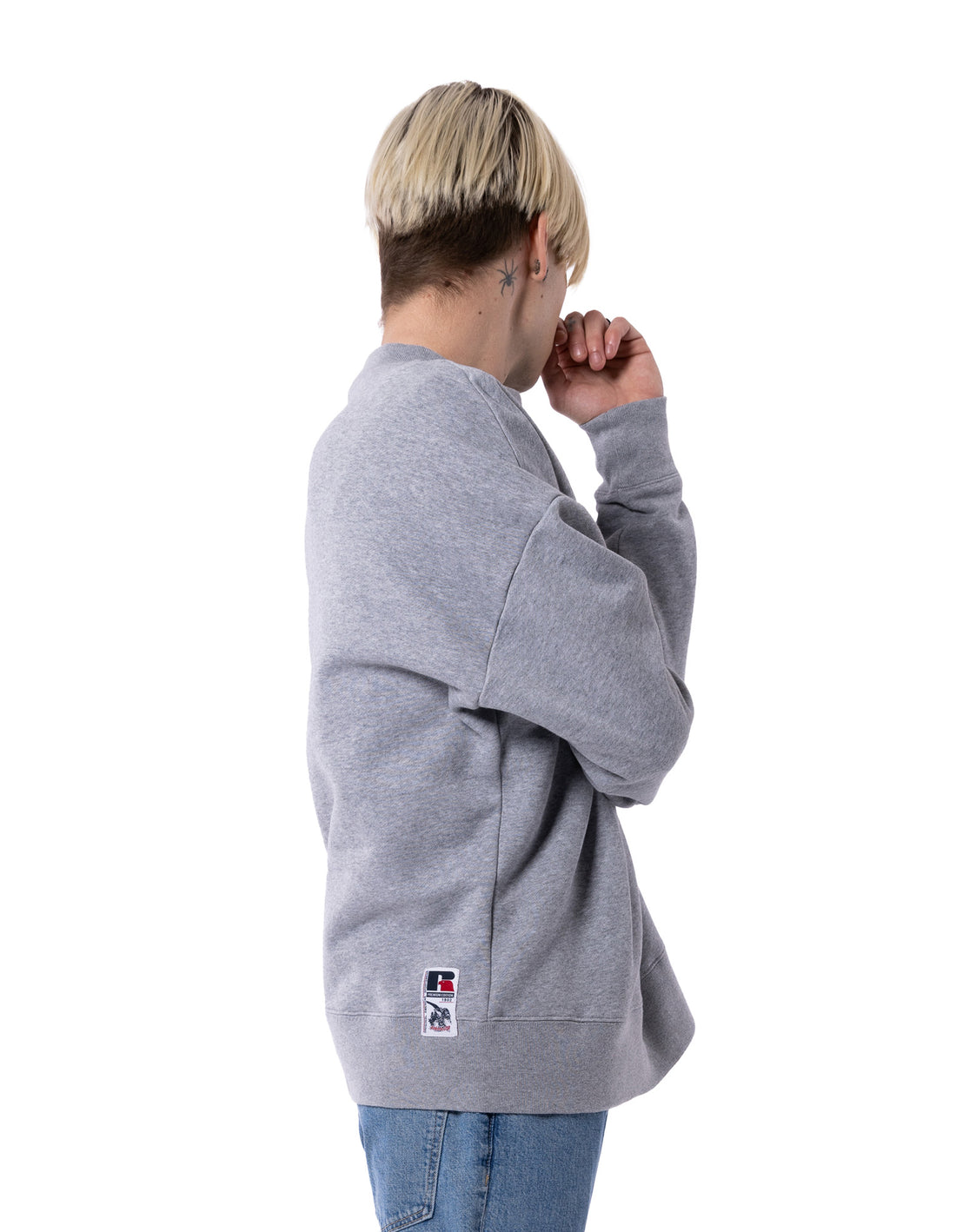 Pánské Svetr S Výstřihem Do Posádky Russell Athletic Unisex High Neck Šedé | JFK-354079