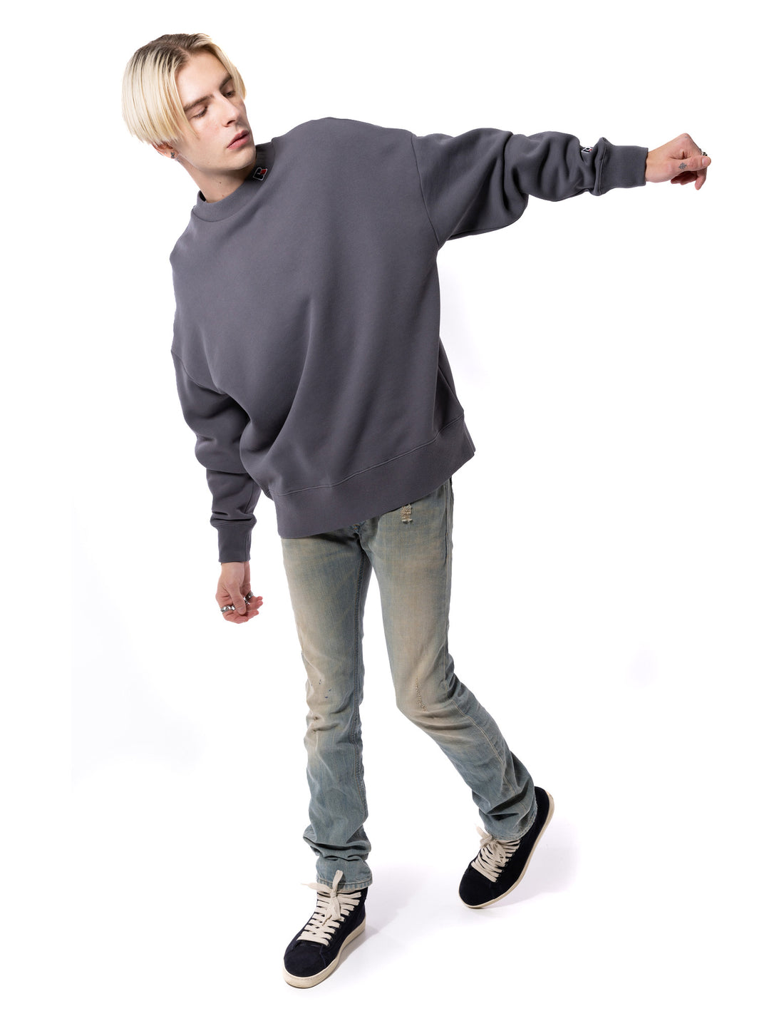Pánské Svetr S Výstřihem Do Posádky Russell Athletic Unisex High Neck Černé | ORZ-813072