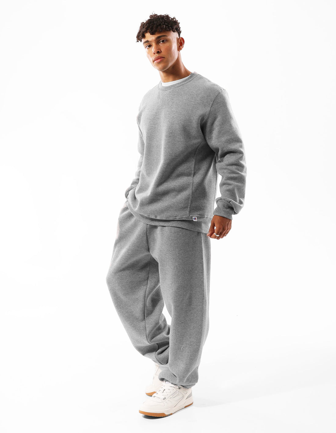 Pánské Svetr S Výstřihem Do Posádky Russell Athletic Unisex Dri Šedé | QFW-741960