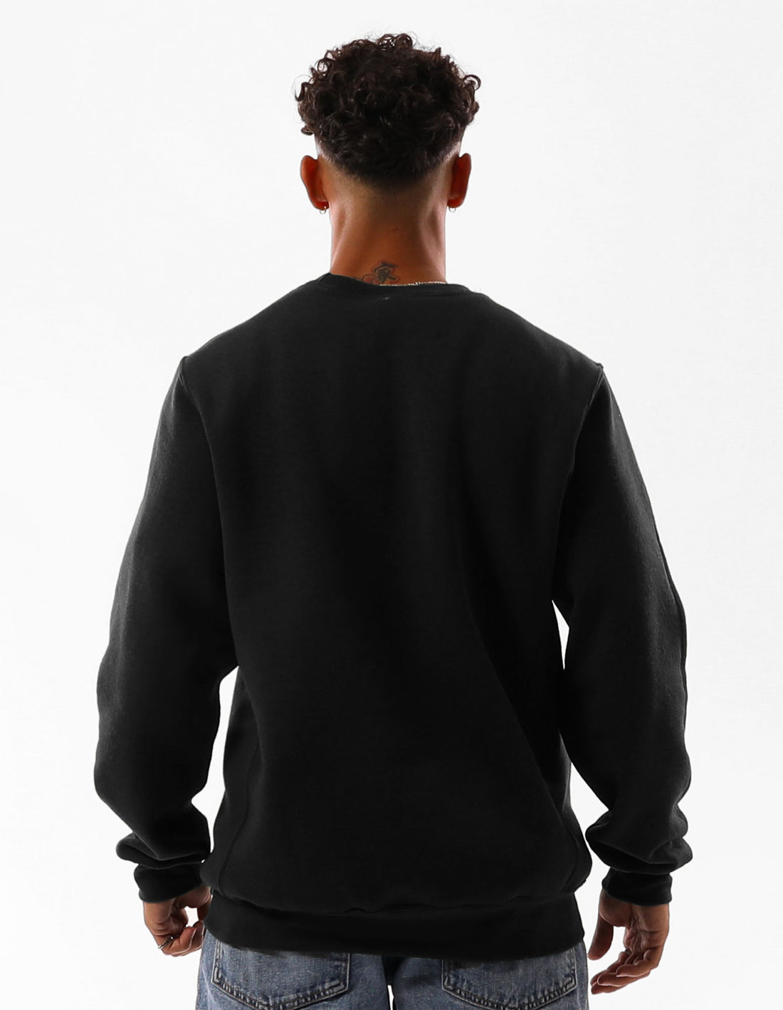 Pánské Svetr S Výstřihem Do Posádky Russell Athletic Unisex Dri Černé | VCS-632081