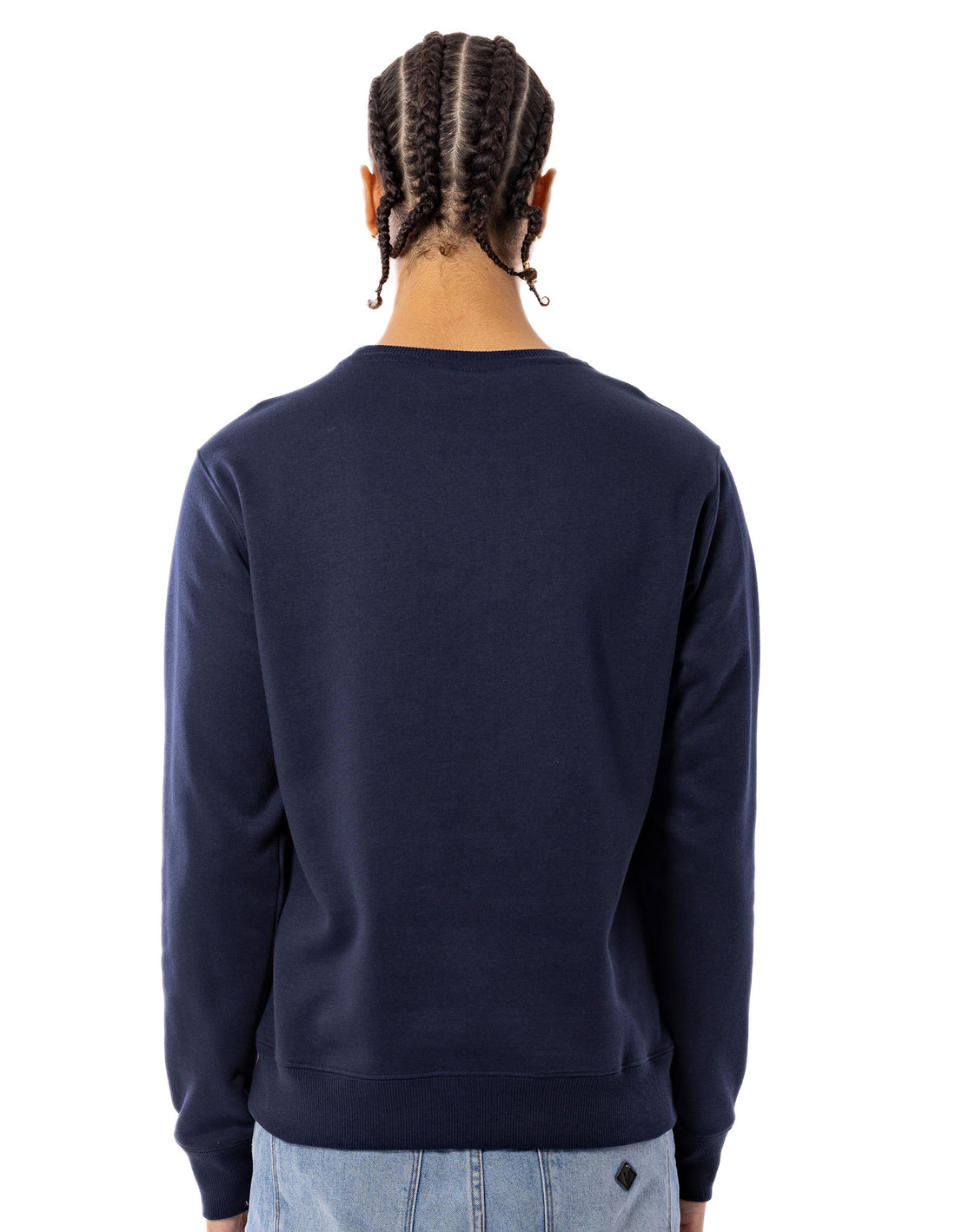 Pánské Svetr S Výstřihem Do Posádky Russell Athletic Originals Small Arch Tmavě Blankyt | DEC-623574