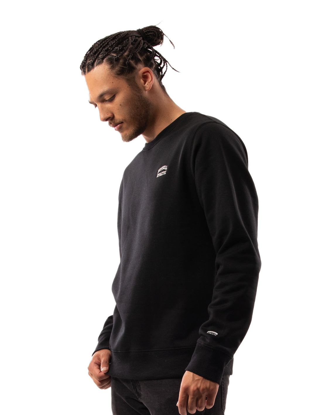 Pánské Svetr S Výstřihem Do Posádky Russell Athletic Originals Small Arch Černé | YIV-916542