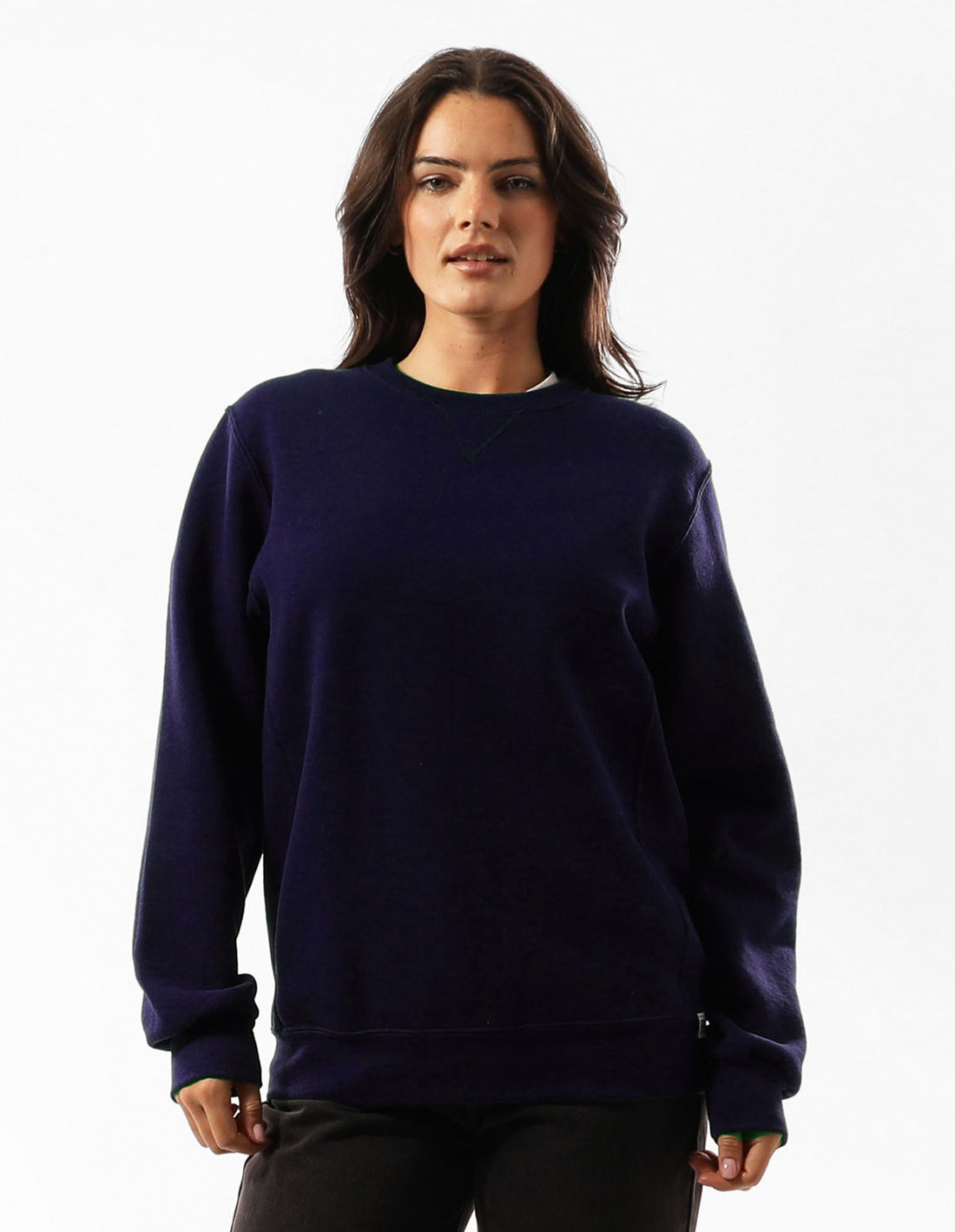 Pánské Svetr S Výstřihem Do Posádky Russell Athletic Tmavě Blankyt | TKD-308675