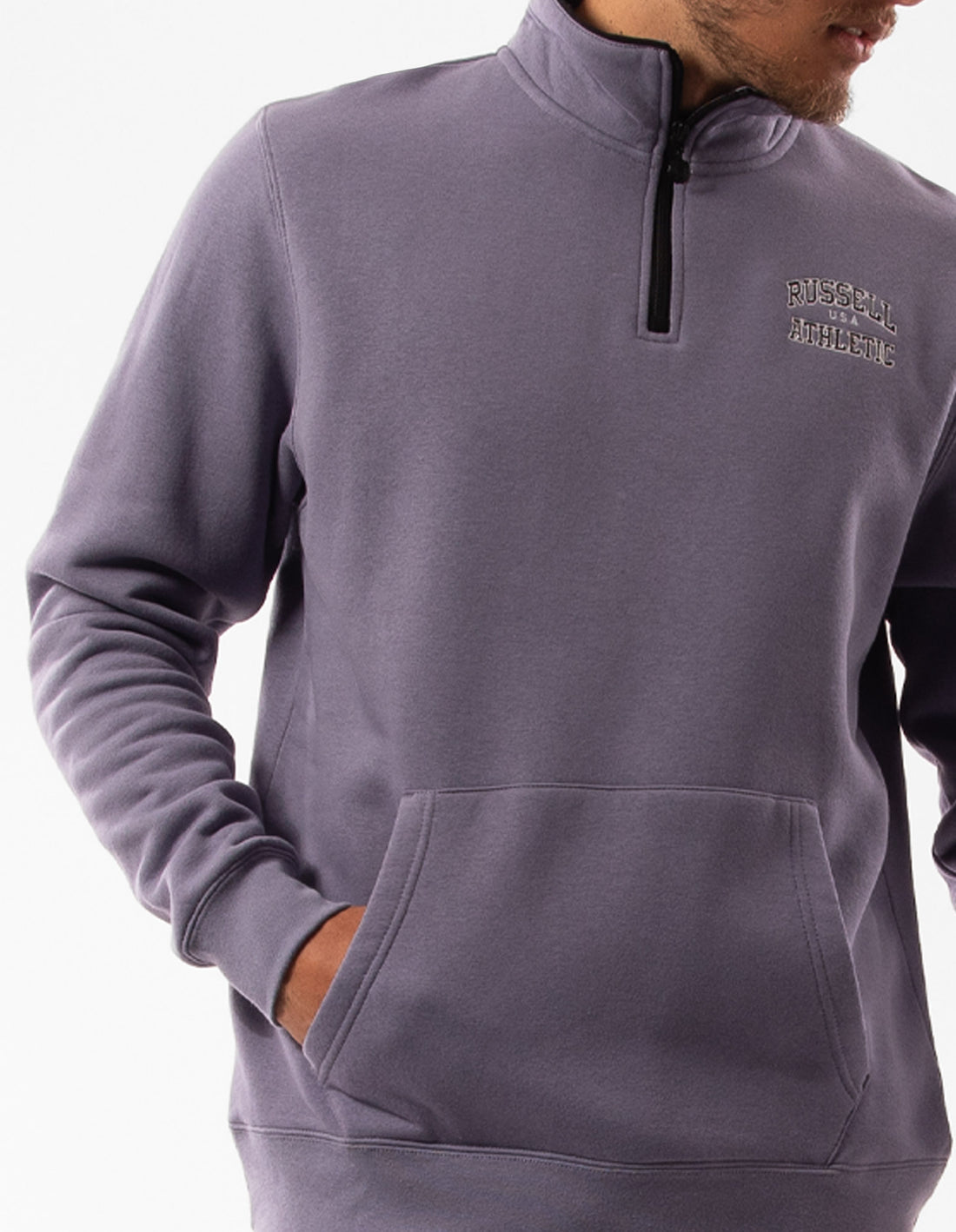 Pánské Top Russell Athletic Arch 1/4 Zip Fialové | VYN-375019