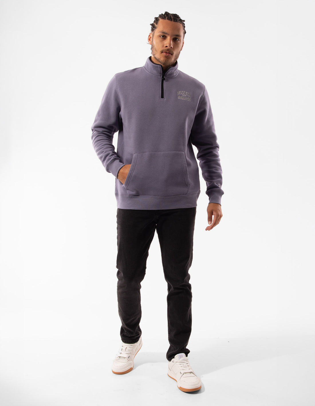 Pánské Top Russell Athletic Arch 1/4 Zip Fialové | VYN-375019