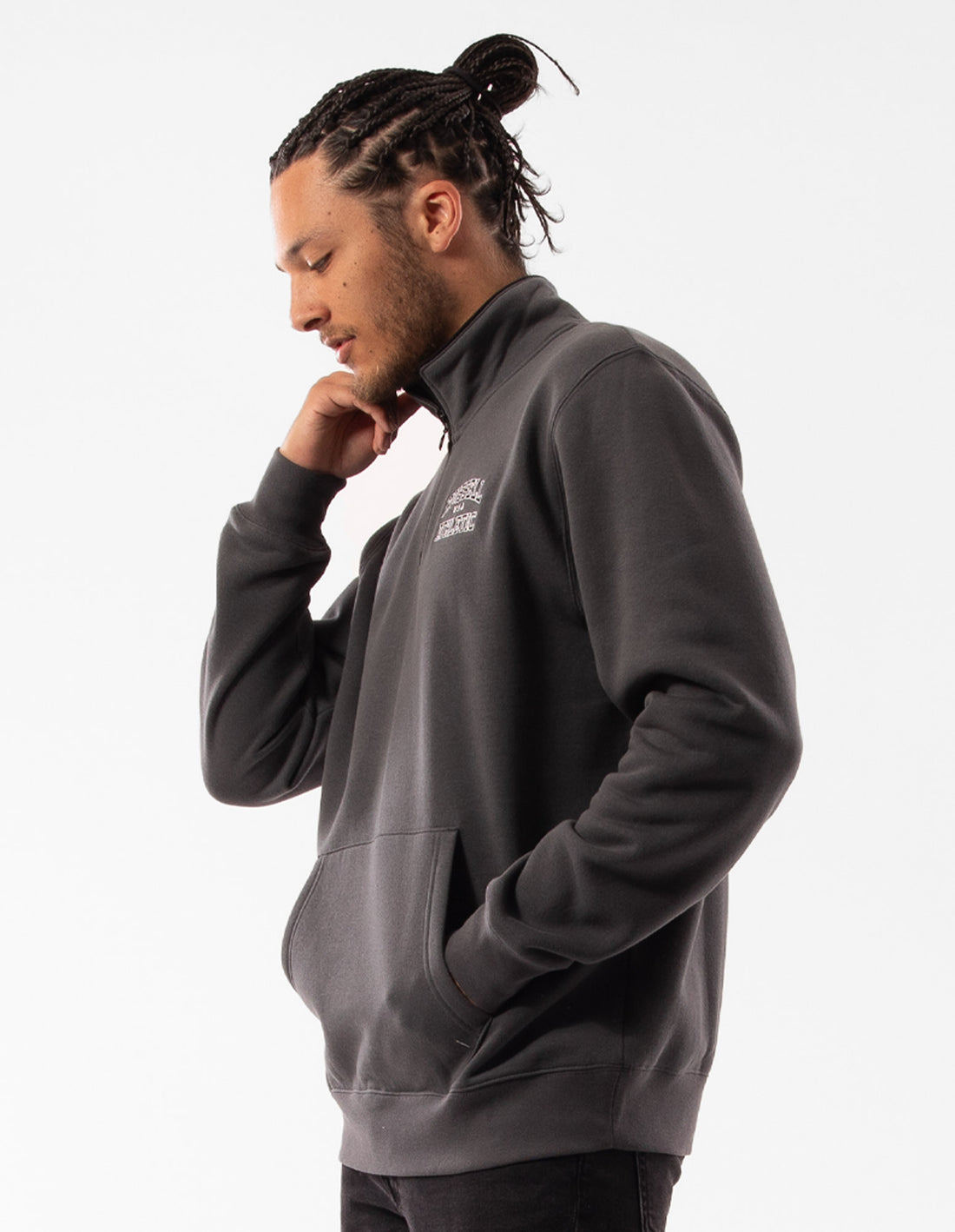 Pánské Top Russell Athletic Arch 1/4 Zip Tmavě Šedé | AJK-487356