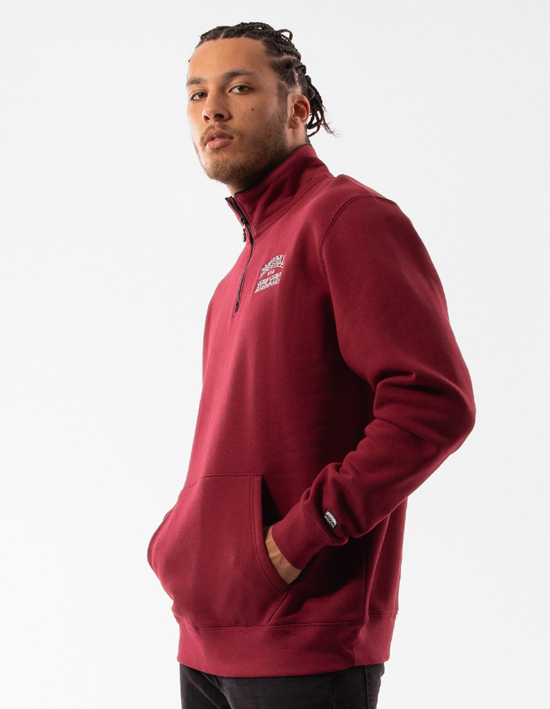 Pánské Top Russell Athletic Arch 1/4 Zip Vínové | PSJ-286731