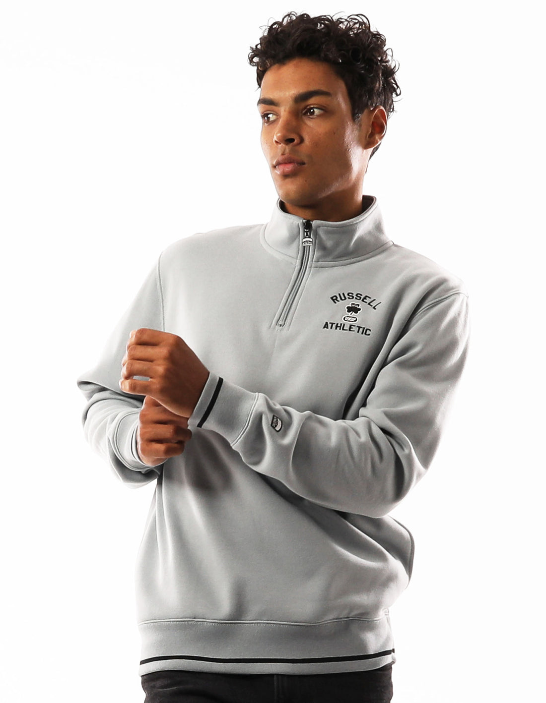 Pánské Top Russell Athletic Lexington 1/4 Zip Šedé | VNX-062379