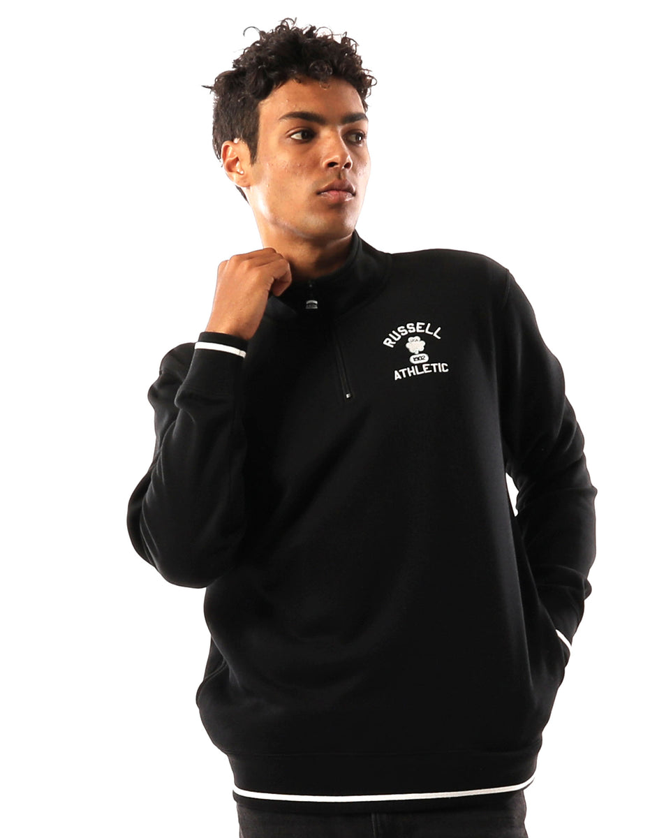 Pánské Top Russell Athletic Lexington 1/4 Zip Černé | GQK-385607