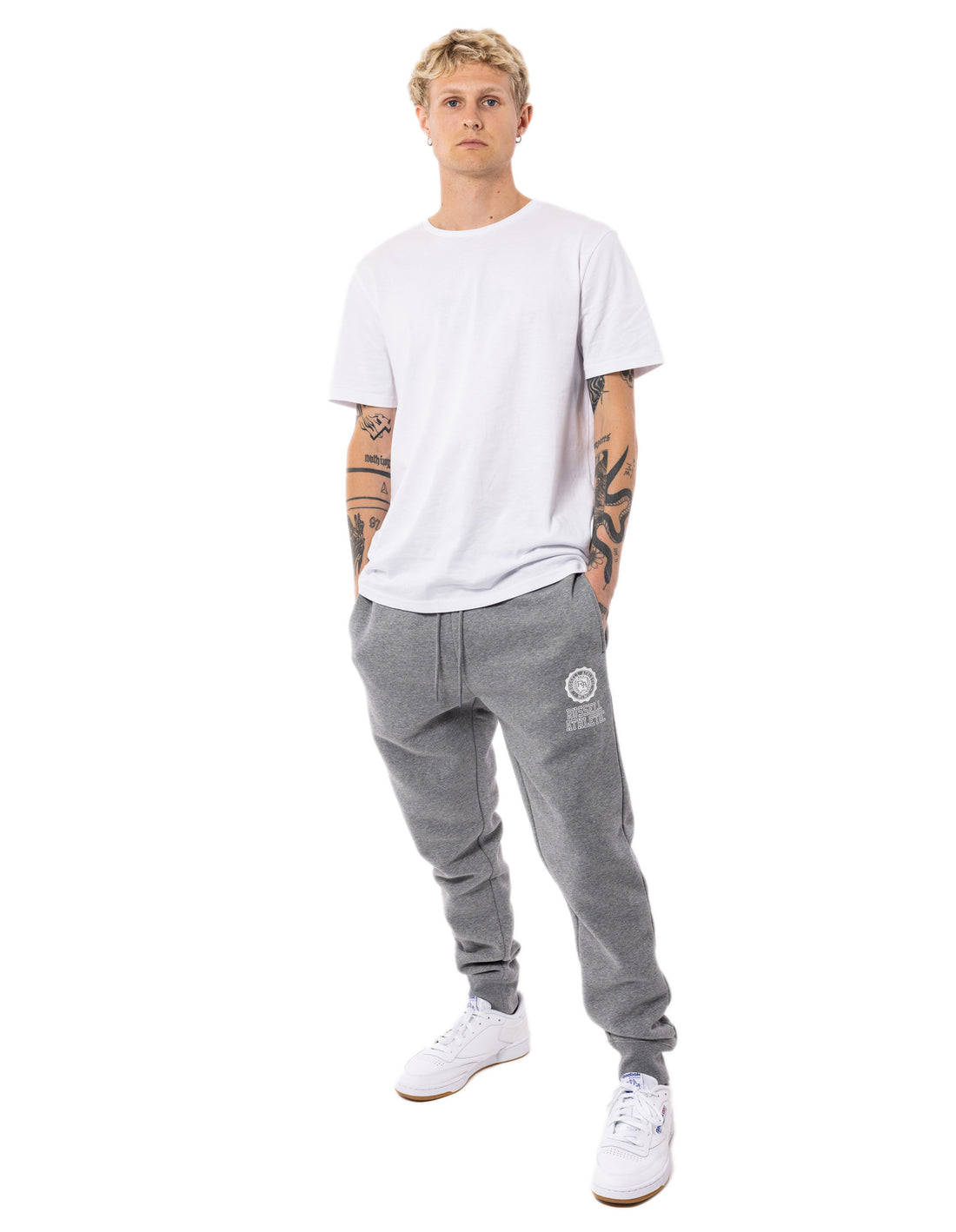 Pánské Track pants Russell Athletic Collegiate Flock Šedé | VXI-096523
