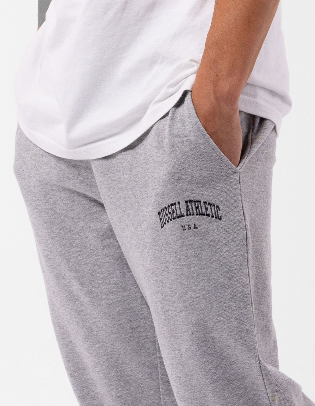 Pánské Track pants Russell Athletic Originals Big Arch Unbrushed Cuffed Šedé | OCX-714036
