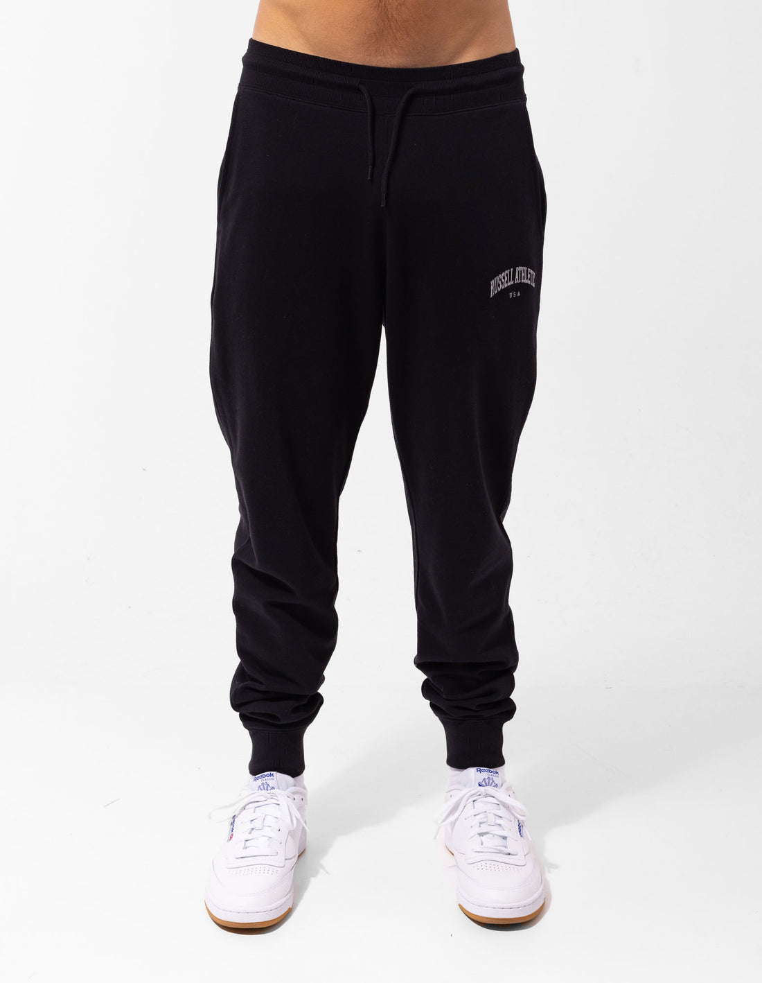 Pánské Track pants Russell Athletic Originals Big Arch Unbrushed Cuffed Černé | HNB-061473
