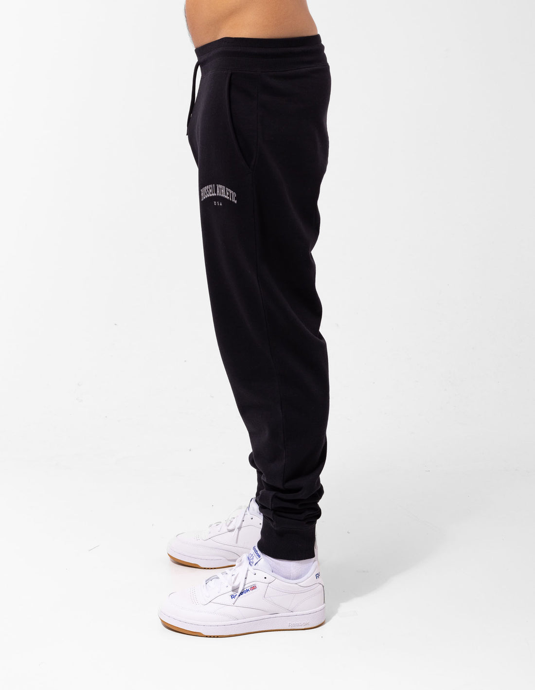 Pánské Track pants Russell Athletic Originals Big Arch Unbrushed Cuffed Černé | HNB-061473