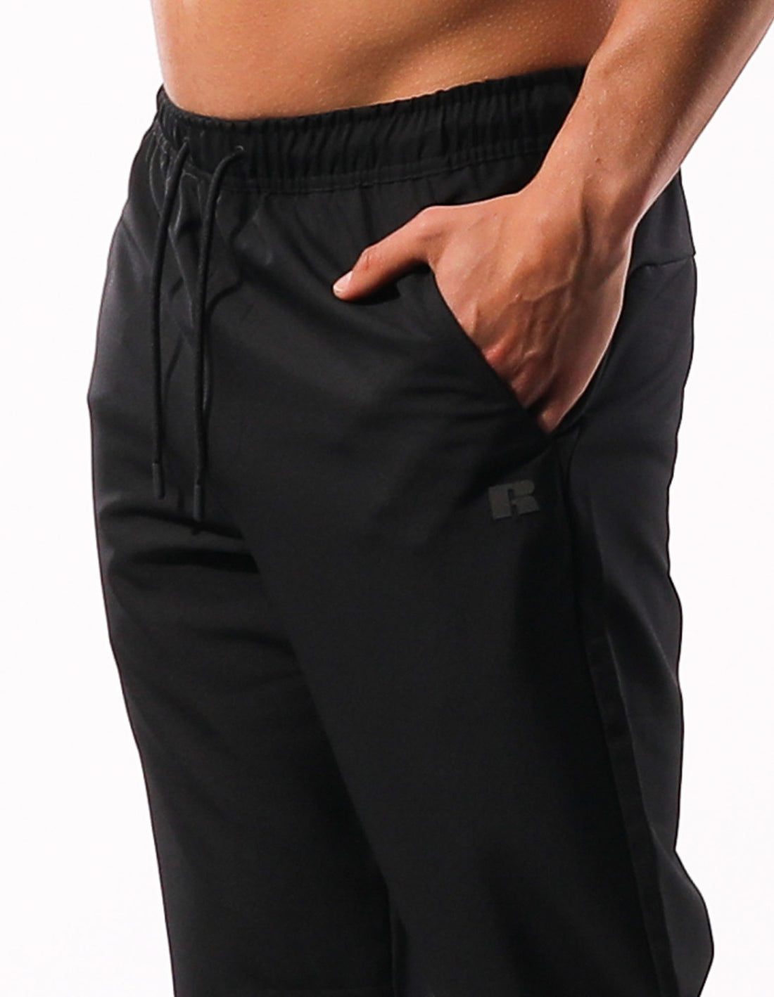 Pánské Track pants Russell Athletic R Logo Active Stretch Černé | IOZ-819476