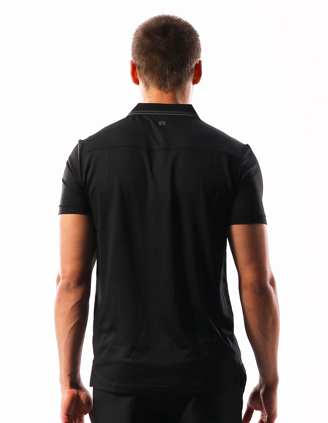 Pánské Tričko Russell Athletic Active Polo Černé | VTI-864197
