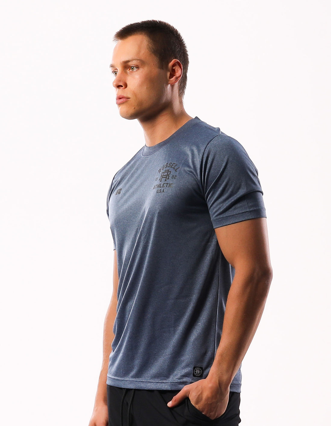 Pánské Tričko Russell Athletic Active Tmavě Blankyt | HIV-715682