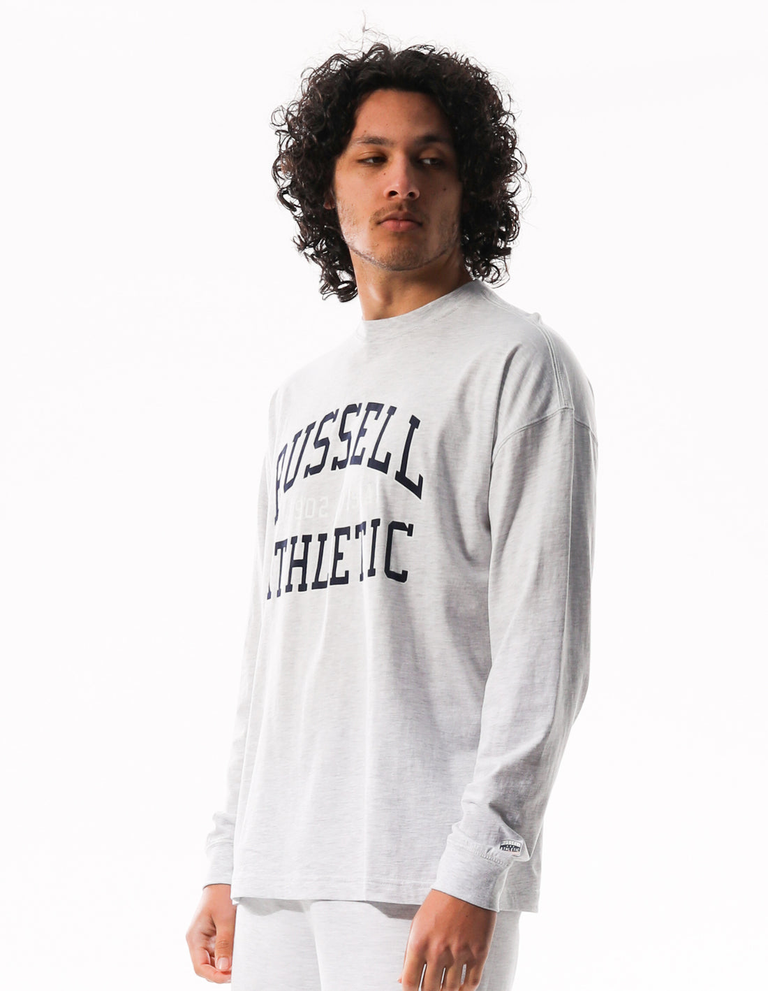 Pánské Tričko Russell Athletic Big Arch Outline Long Sleeve Světle Šedé | CMT-982746