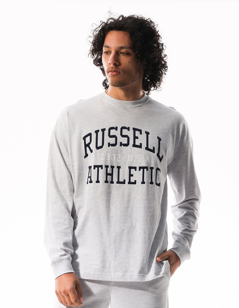 Pánské Tričko Russell Athletic Big Arch Outline Long Sleeve Světle Šedé | CMT-982746
