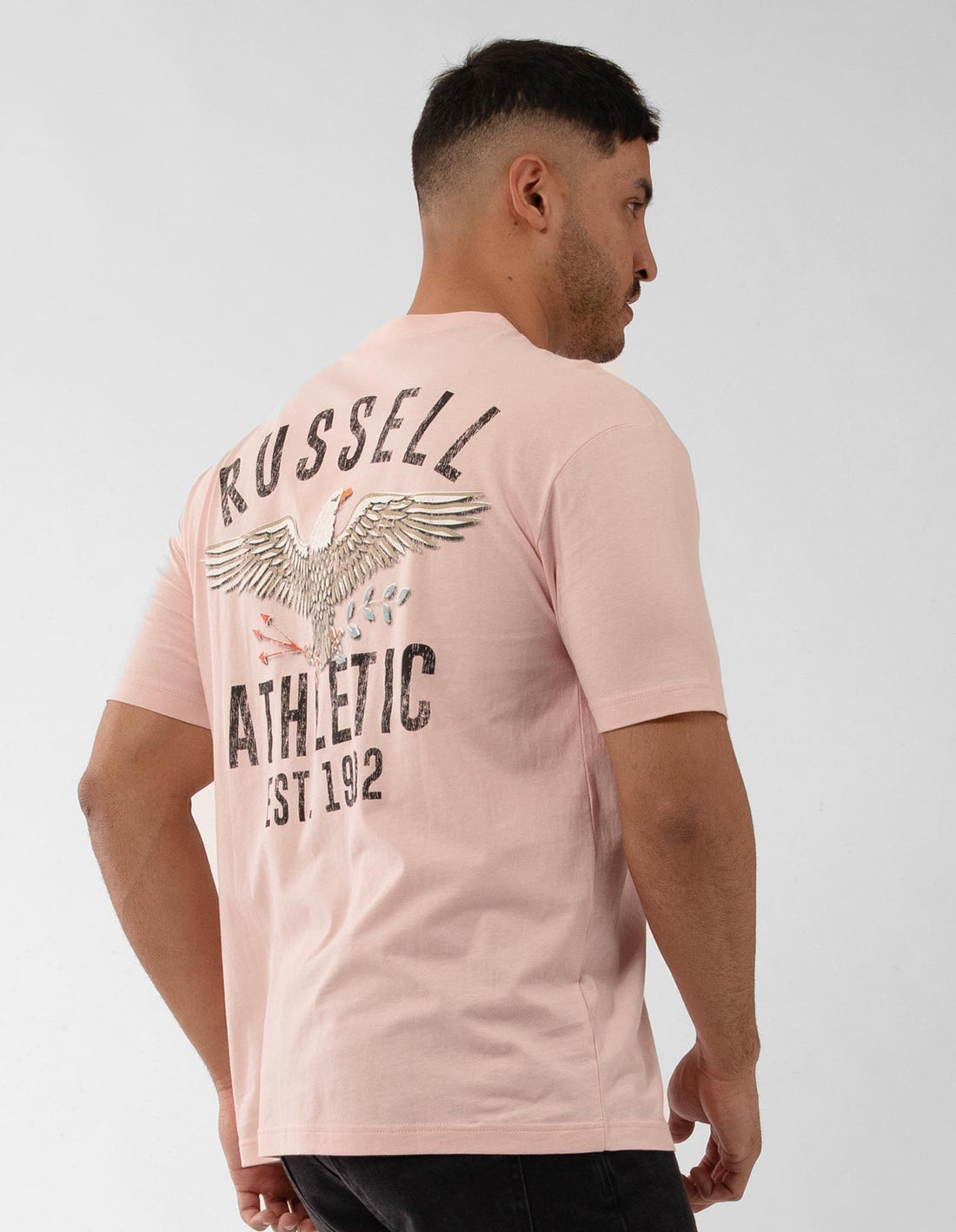 Pánské Tričko Russell Athletic Big Boss Eagle Růžové | FHN-682715