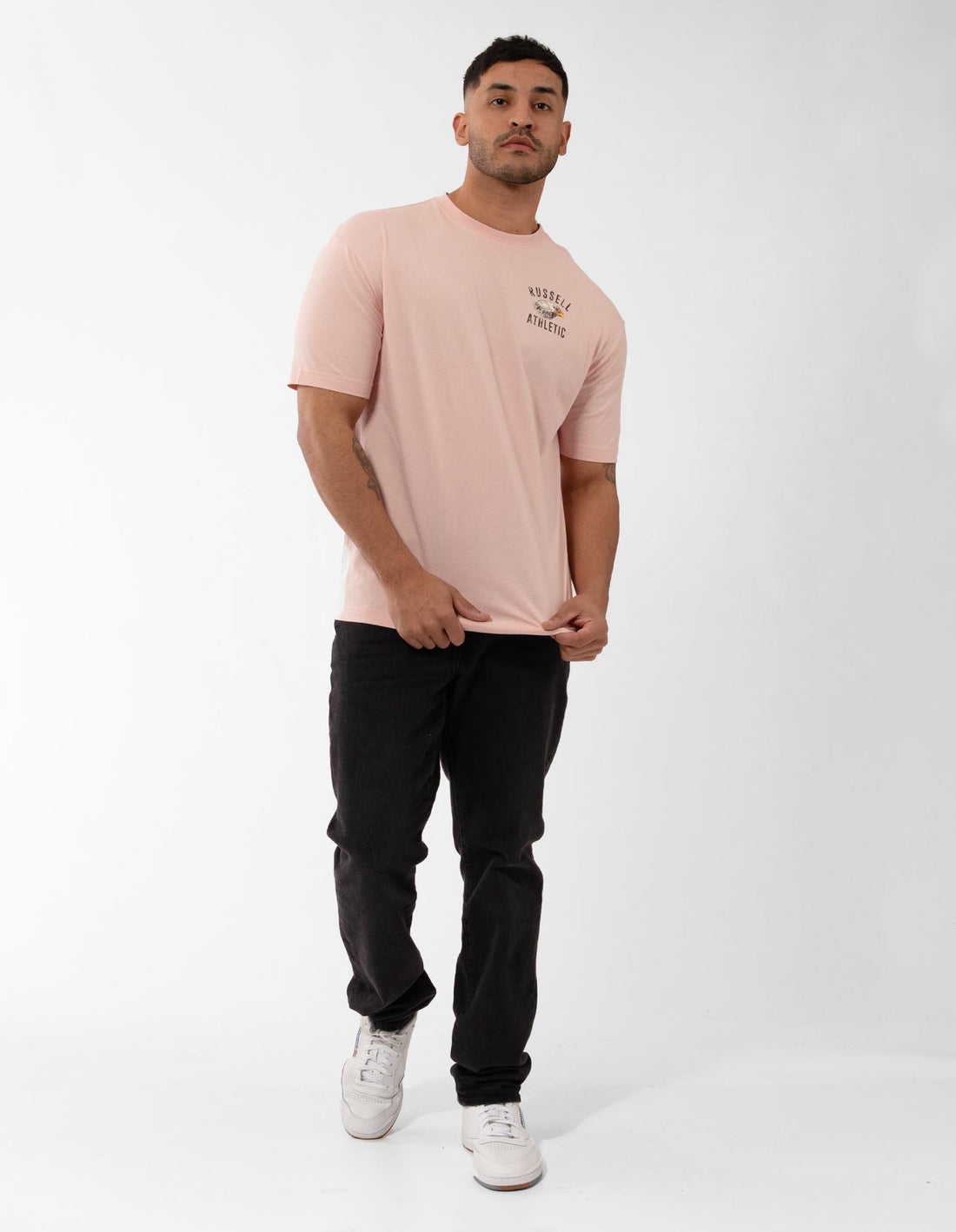 Pánské Tričko Russell Athletic Big Boss Eagle Růžové | FHN-682715