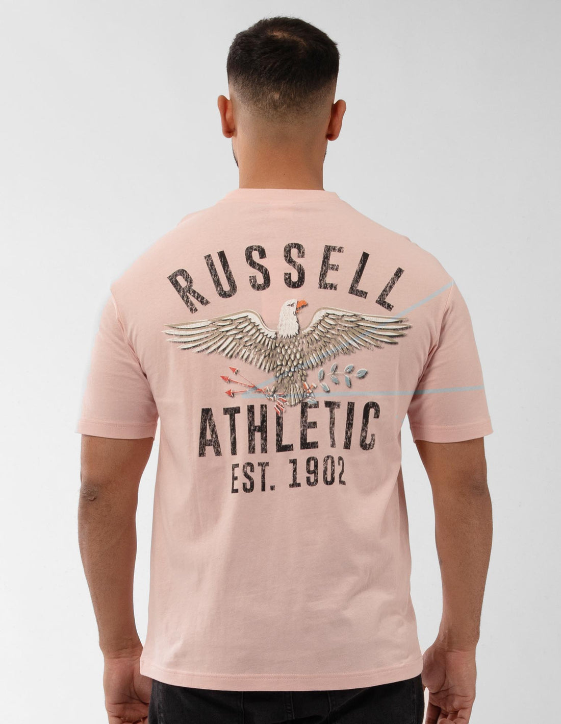 Pánské Tričko Russell Athletic Big Boss Eagle Růžové | FHN-682715