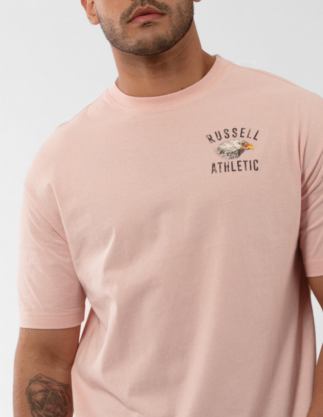 Pánské Tričko Russell Athletic Big Boss Eagle Růžové | FHN-682715