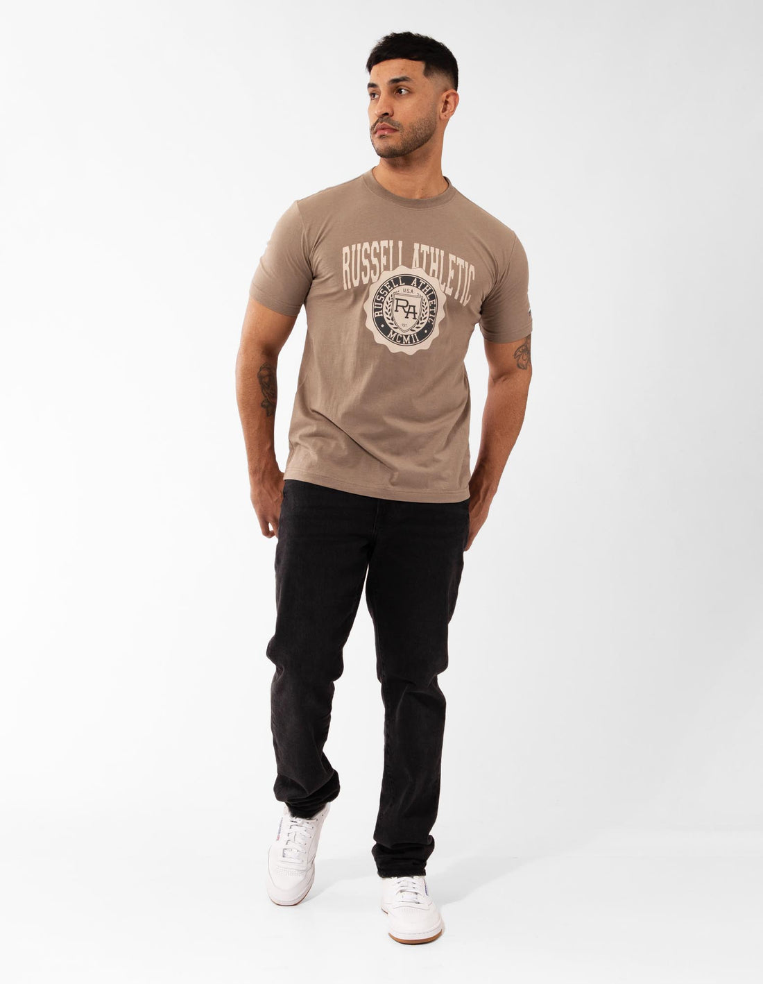Pánské Tričko Russell Athletic Big Seal Béžový | ODU-936421