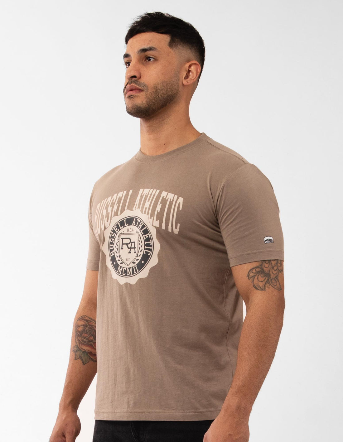 Pánské Tričko Russell Athletic Big Seal Béžový | ODU-936421