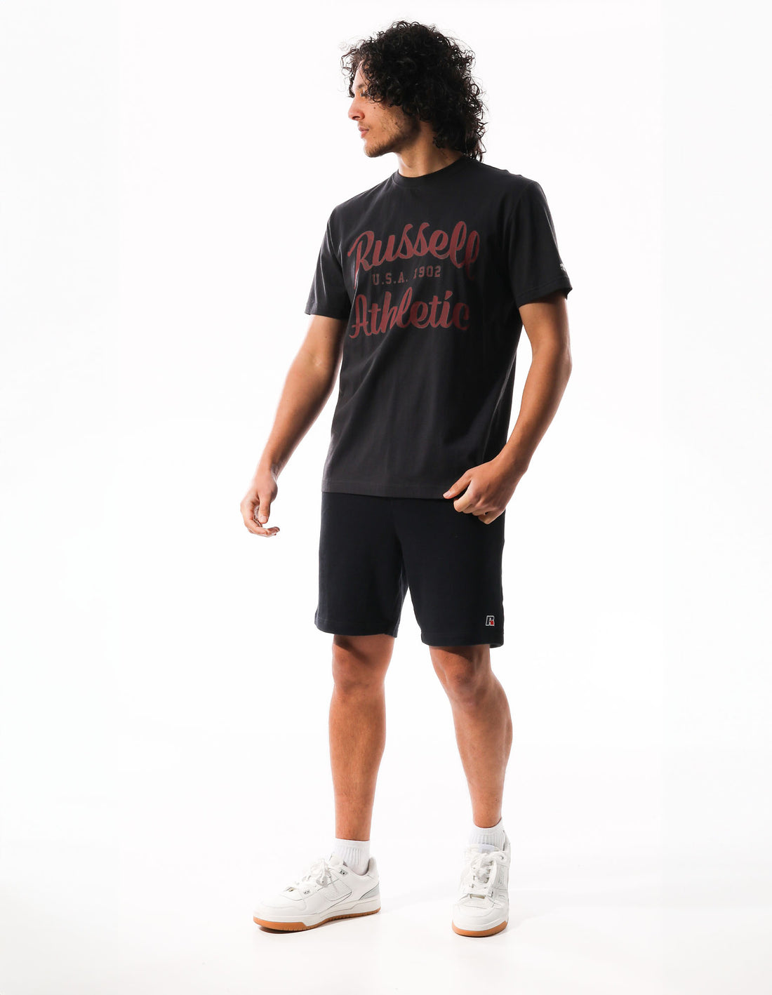 Pánské Tričko Russell Athletic Distressed Arch Šedé | UNW-603148