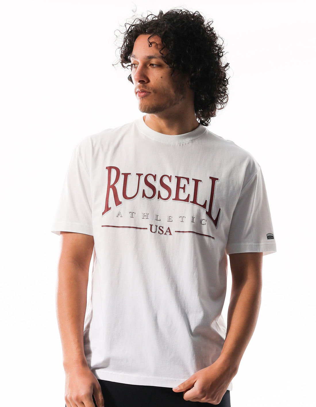 Pánské Tričko Russell Athletic Glendale Oversized Bílé | VFK-418637