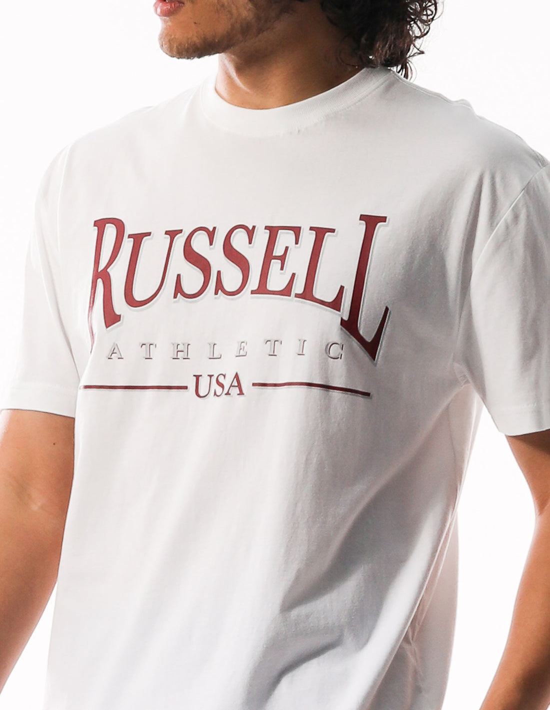 Pánské Tričko Russell Athletic Glendale Oversized Bílé | VFK-418637