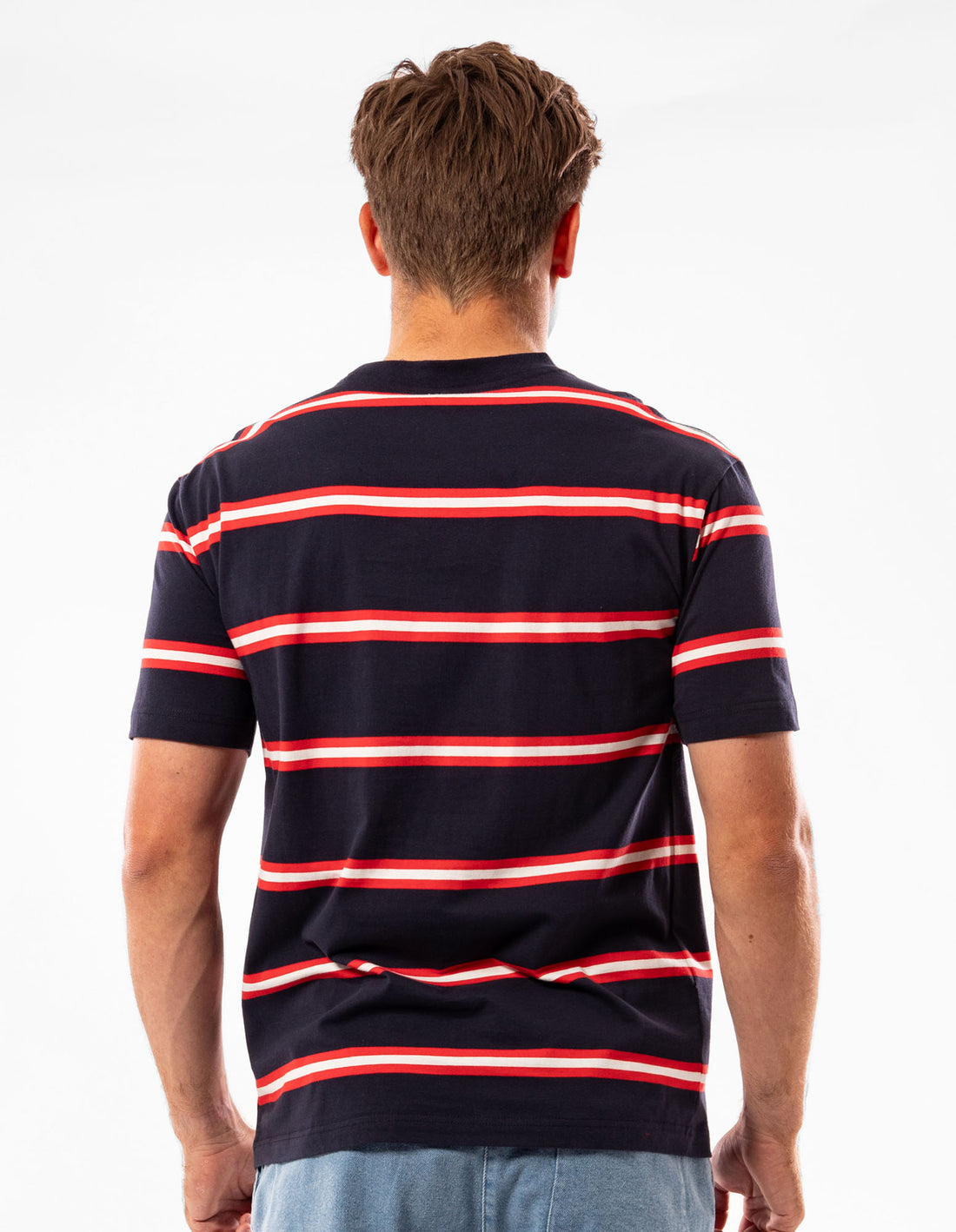 Pánské Tričko Russell Athletic Kansas Stripe Tmavě Blankyt | RTD-290451