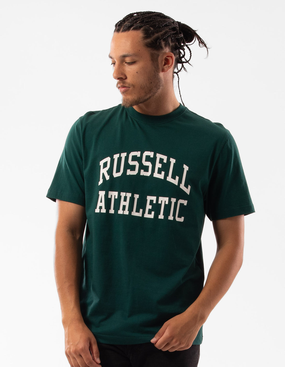 Pánské Tričko Russell Athletic Originals Arch Logo Zelene | ZRH-312064
