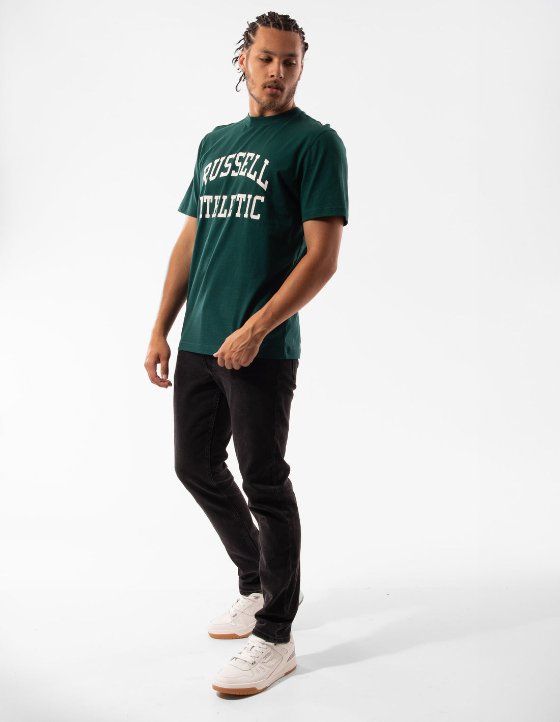 Pánské Tričko Russell Athletic Originals Arch Logo Zelene | ZRH-312064