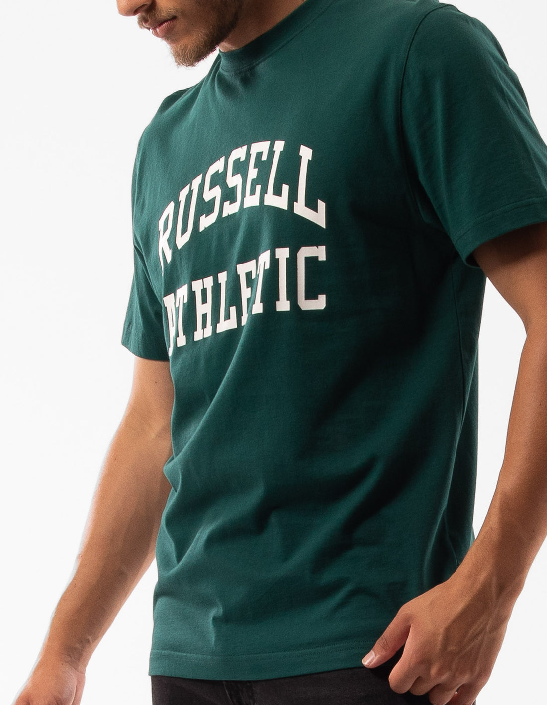 Pánské Tričko Russell Athletic Originals Arch Logo Zelene | ZRH-312064