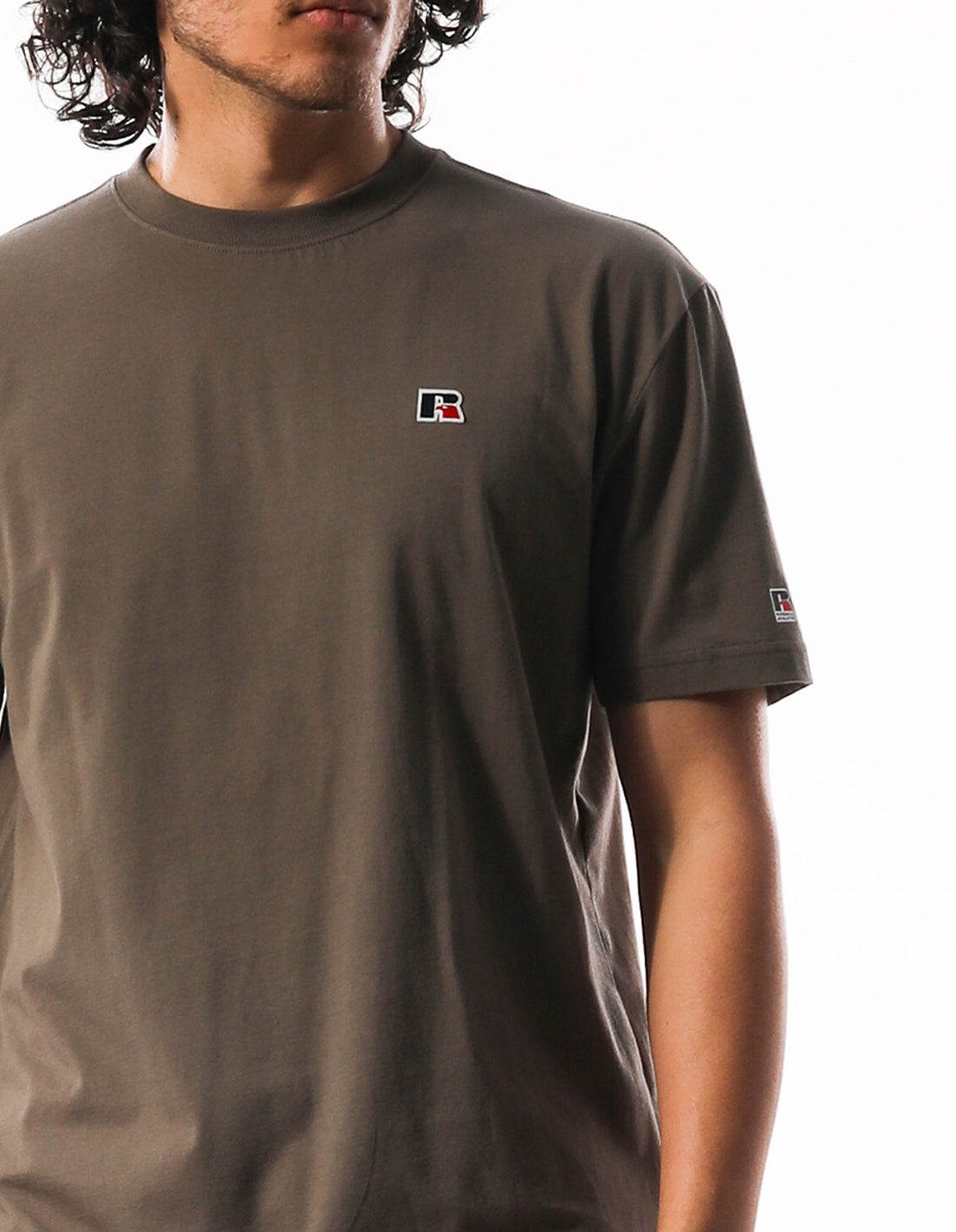 Pánské Tričko Russell Athletic R Logo Slouch Hnědé | LOT-738615