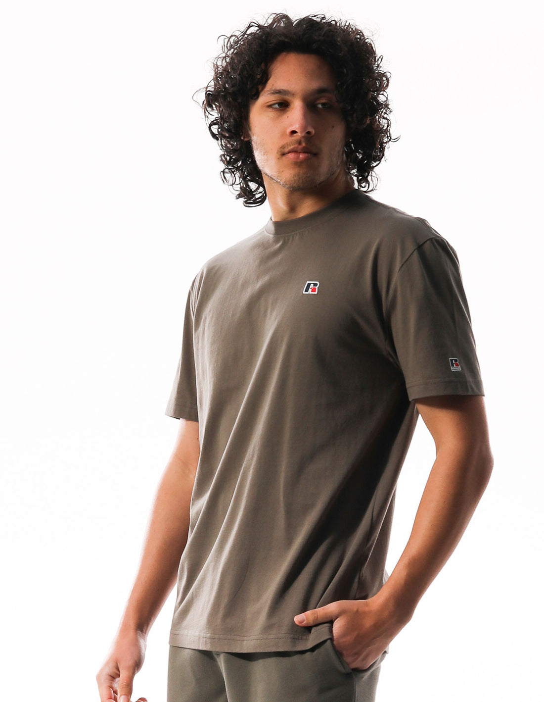 Pánské Tričko Russell Athletic R Logo Slouch Hnědé | LOT-738615