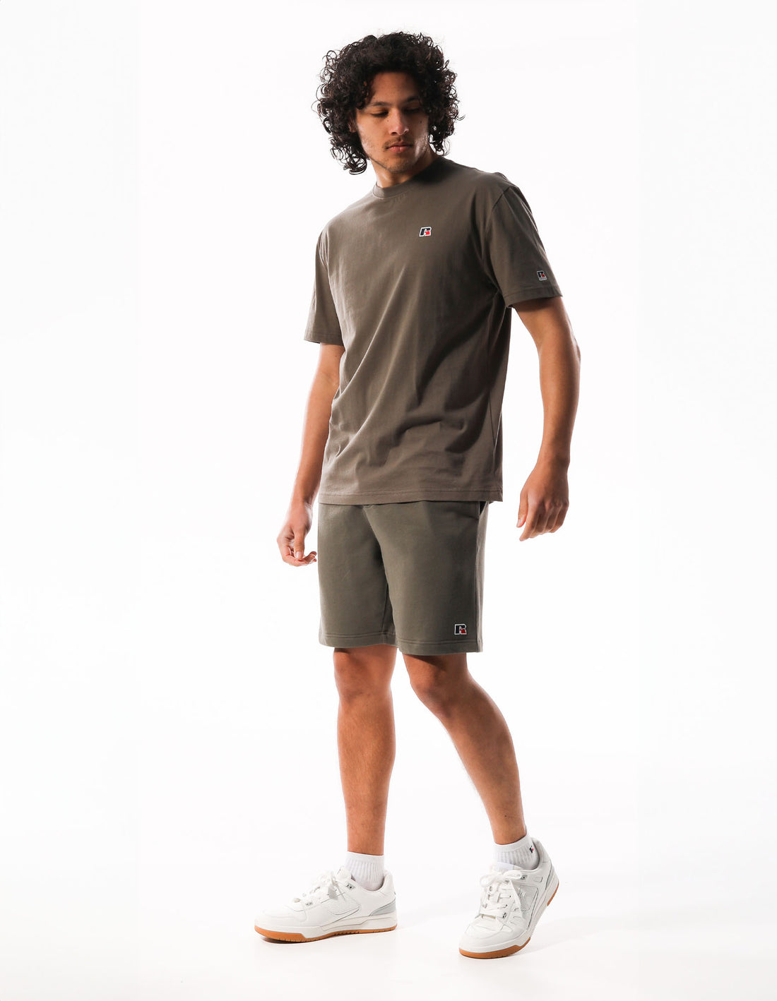 Pánské Tričko Russell Athletic R Logo Slouch Hnědé | LOT-738615