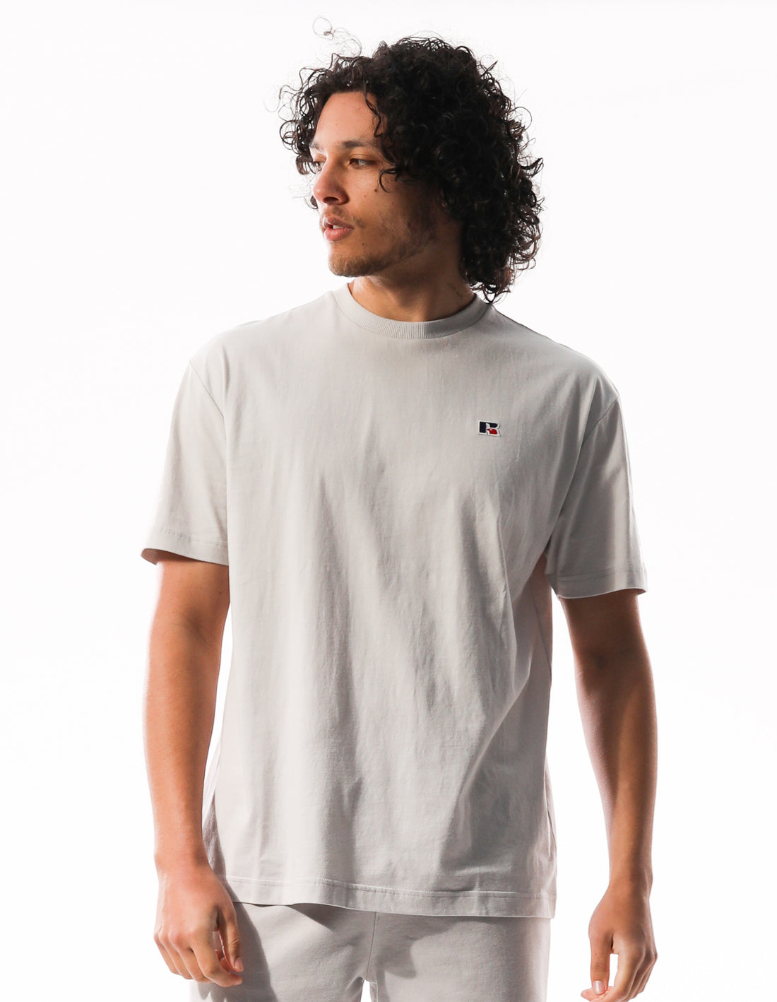 Pánské Tričko Russell Athletic R Logo Slouch Bílé | USE-587691