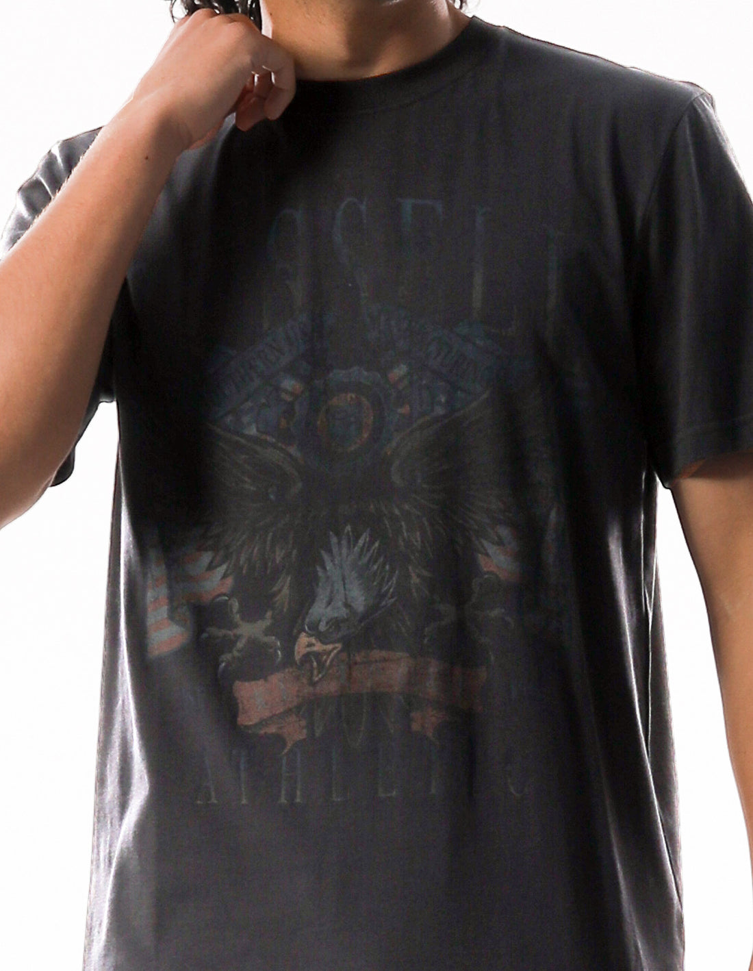 Pánské Tričko Russell Athletic Screaming Eagle Slouch Šedé | GHU-378249